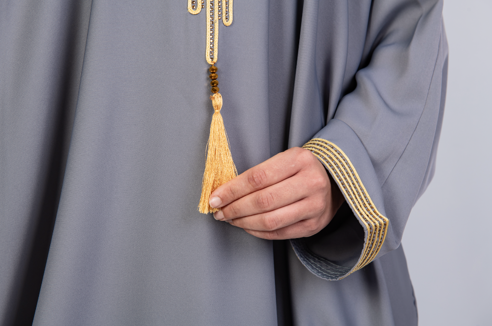 Women's Traditional Moroccan Style kaftan in colour grey