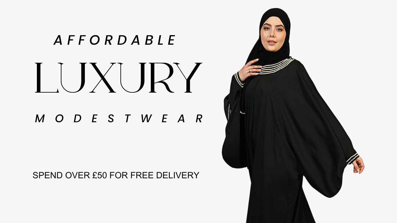 abaya by IQRA banner image with luxury modestwear