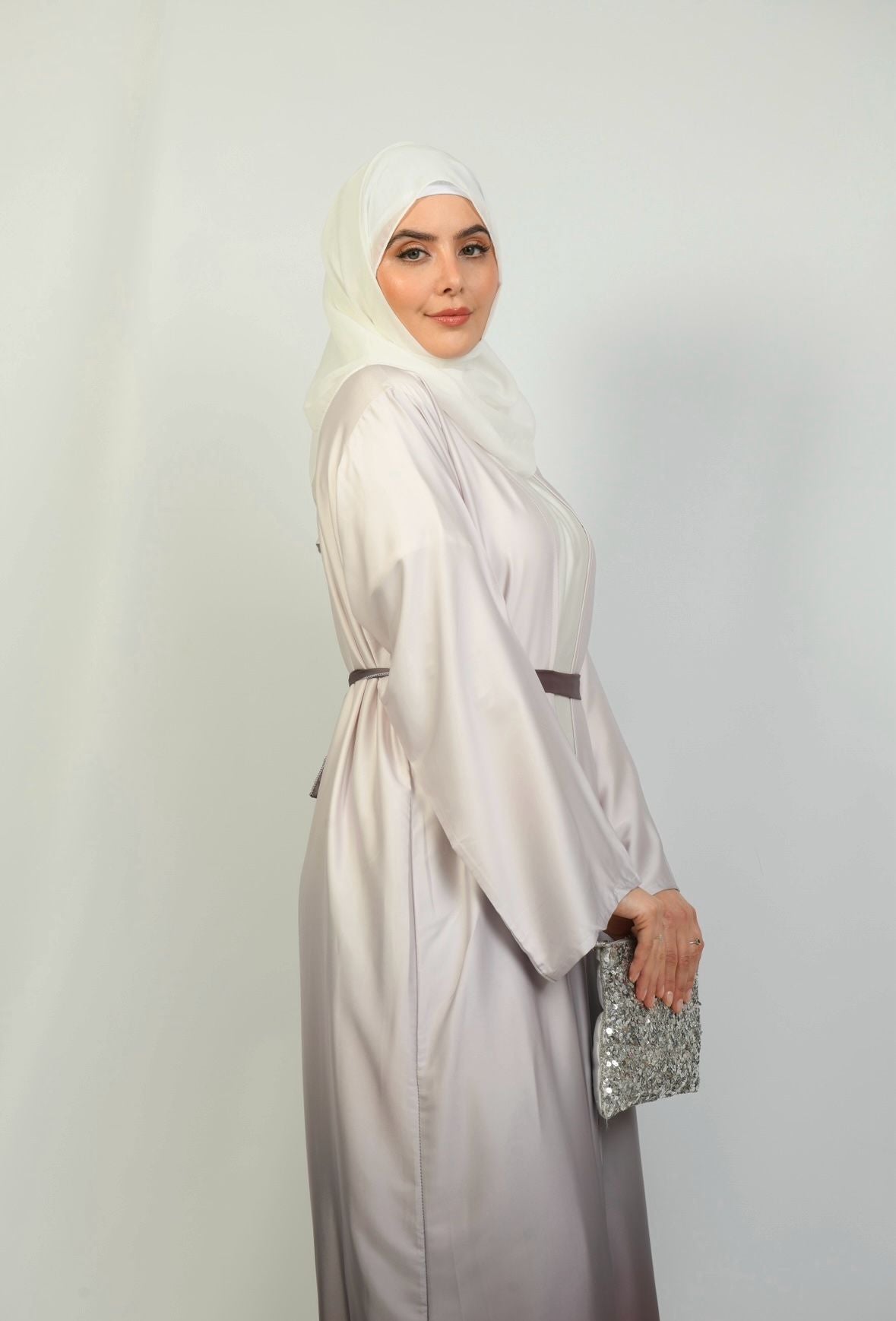 Two Tone Open Abaya