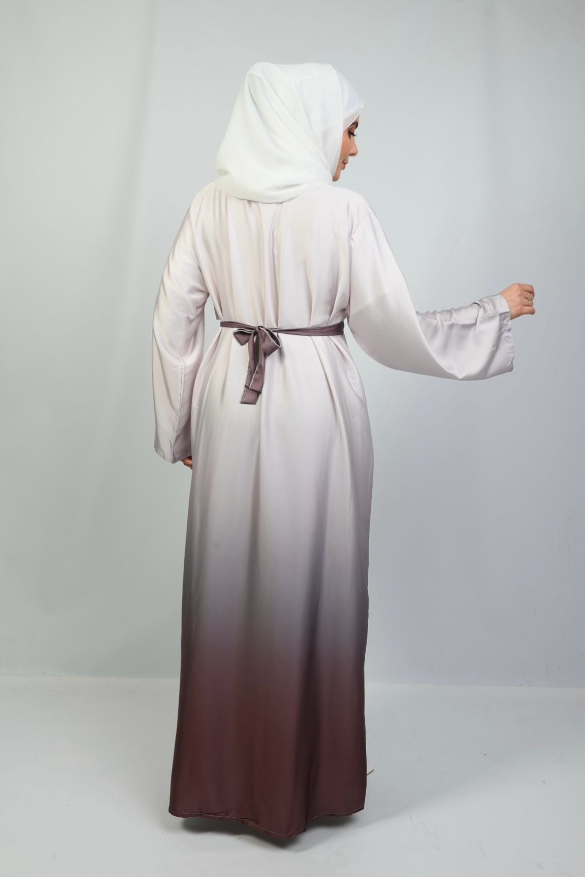 Two Tone Open Abaya