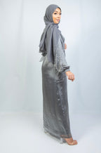 Cuffed Sleeve Open 4 Piece Abaya