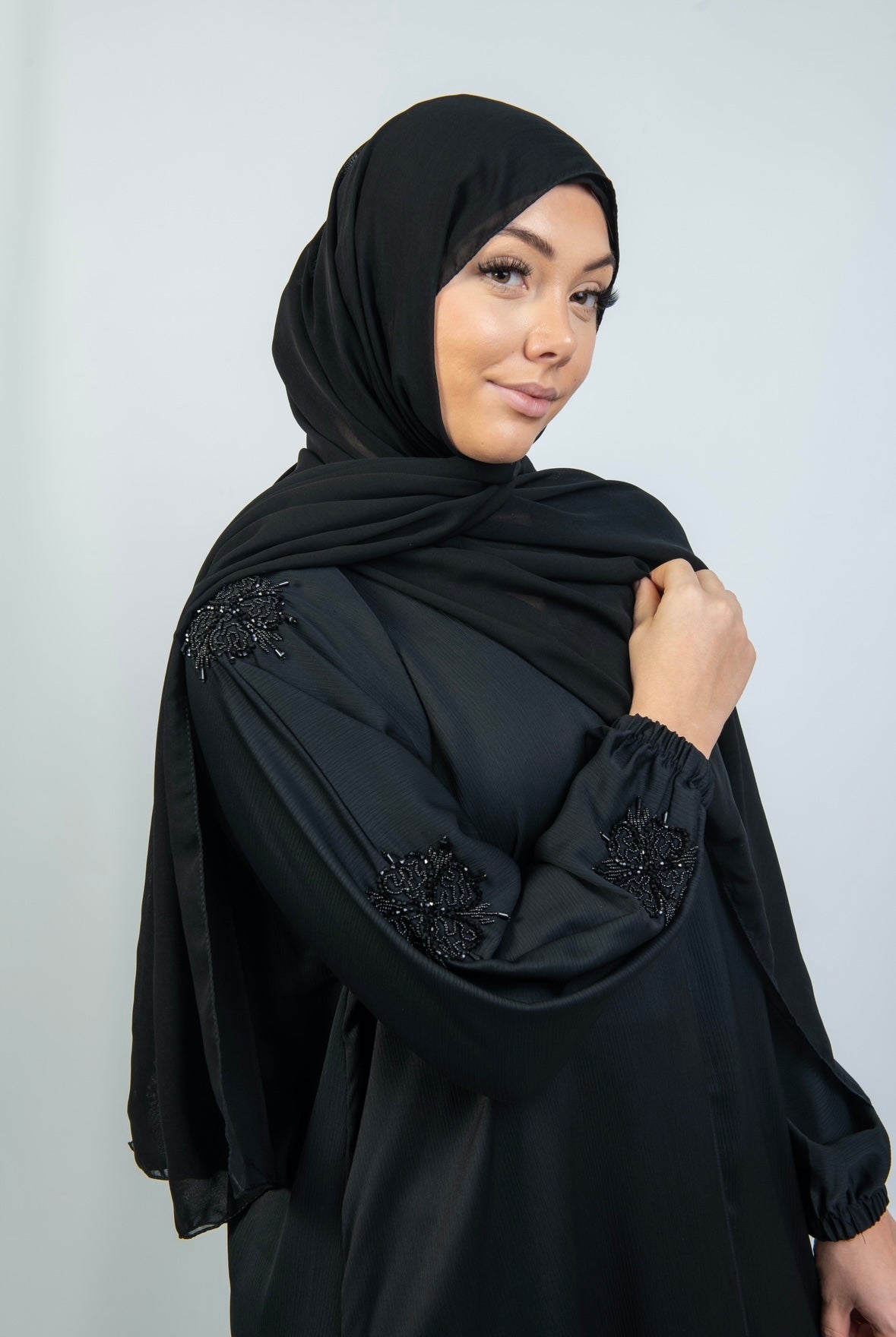 Amani Emirati Beaded Cuff Abaya