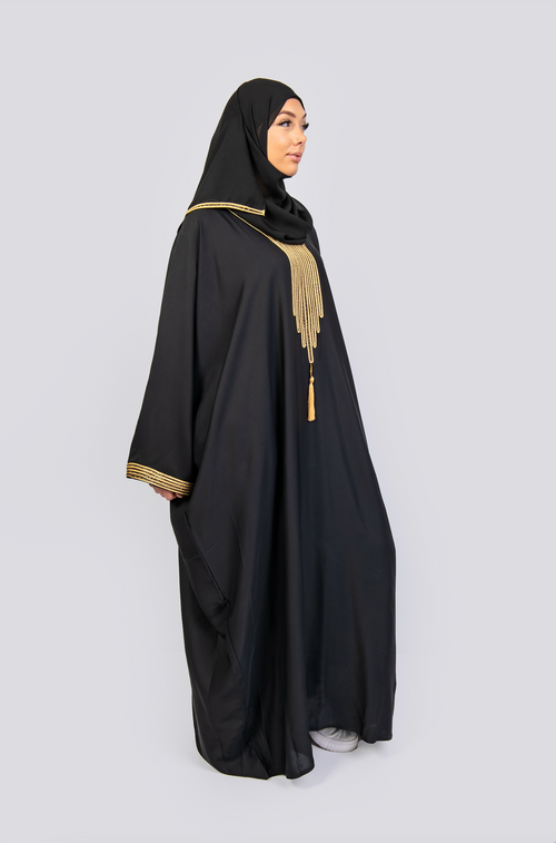Women's Traditional Moroccan Style kaftan in colour Black