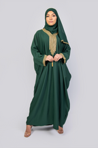 Women's Traditional Moroccan Style kaftan in colour green