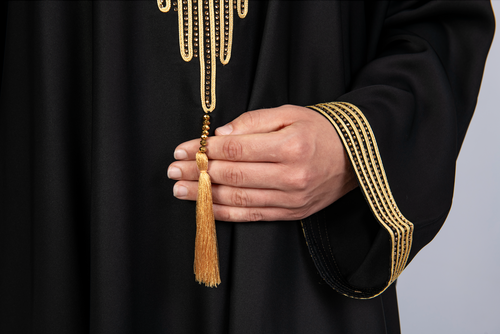 Women's Traditional Moroccan Style kaftan in colour Black